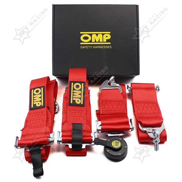 OMP赛车座椅改装带金属安全带 快拆式通用型3寸转2寸4 点式安全带