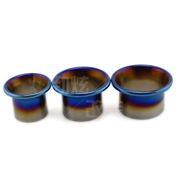 Car retrofit turbo horn stainless steel toasted titanium blue air inlet general impact air suction b